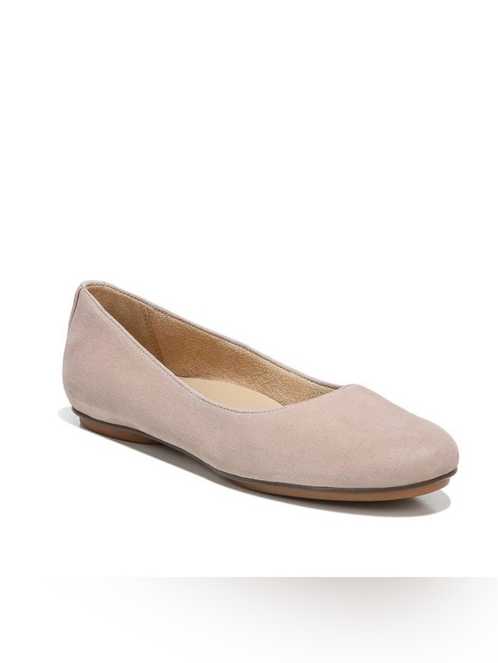 Naturalizer Maxwell Barely Nude Suede Ballet Flats 10.5M NWOT